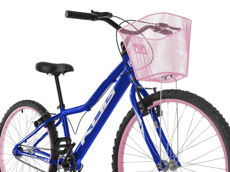 Imagem de Bicicleta Infantil Feminina Aro 24 KOG Alumínio Com Cestinha