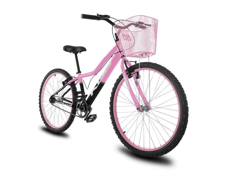 Imagem de Bicicleta Infantil Feminina Aro 24 KOG Alumínio Com Cestinha