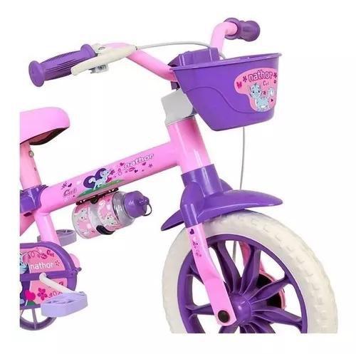 Imagem de Bicicleta infantil Feminina Cat  Aro 12 NATHOR rodinhas