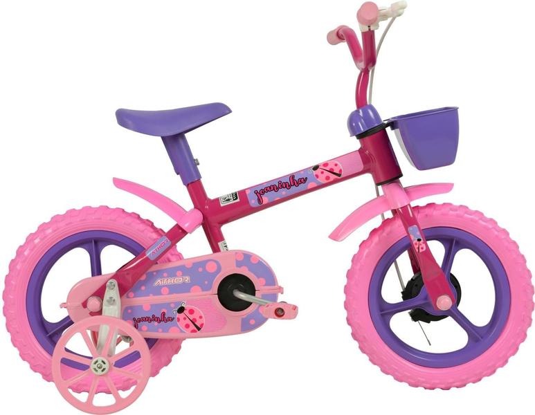 Imagem de Bicicleta Infantil Feminina Joaninha Aro12 Athor Rodinhas