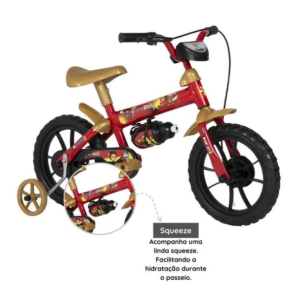 Imagem de Bicicleta Infantil Hero Boy Aro 12 Vm E Dourado E Capacete