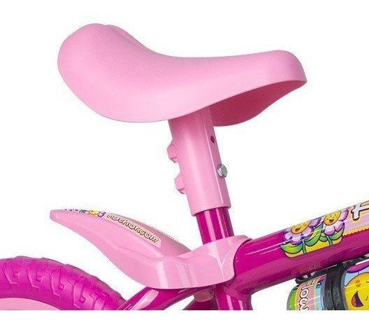 Imagem de Bicicleta Infantil Infantil Nathor Flower Aro 12 Freio Tambor Cor Rosa Com Rodas De Treinamento