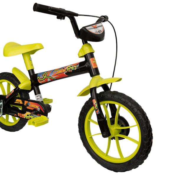 Imagem de Bicicleta Infantil Jack Aro 12" Preto e Verde Limão Verden - 10472