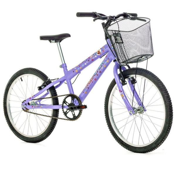 Imagem de Bicicleta Infantil Kiss Com Cesta Aro 20 Free Action