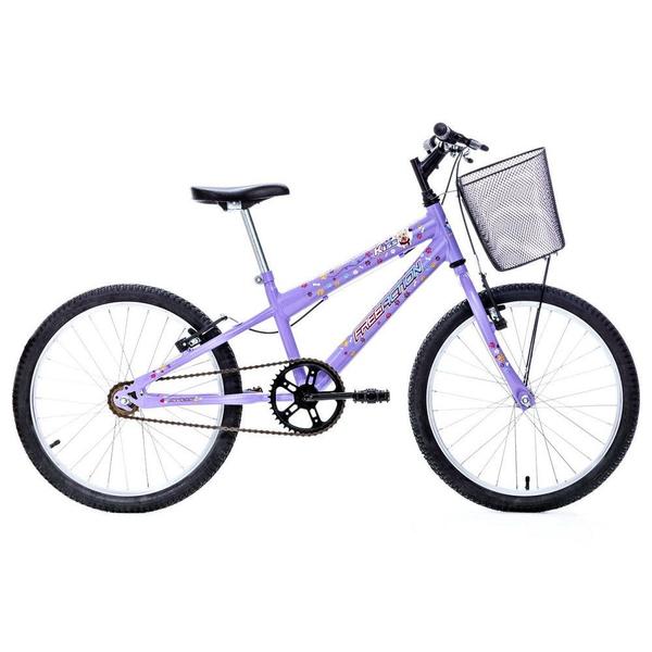 Bicicleta Infantil Kiss Com Cesta Aro 20 Free Action Imagem de Bicicleta Infantil Kiss Com Cesta Aro 20 Free Action