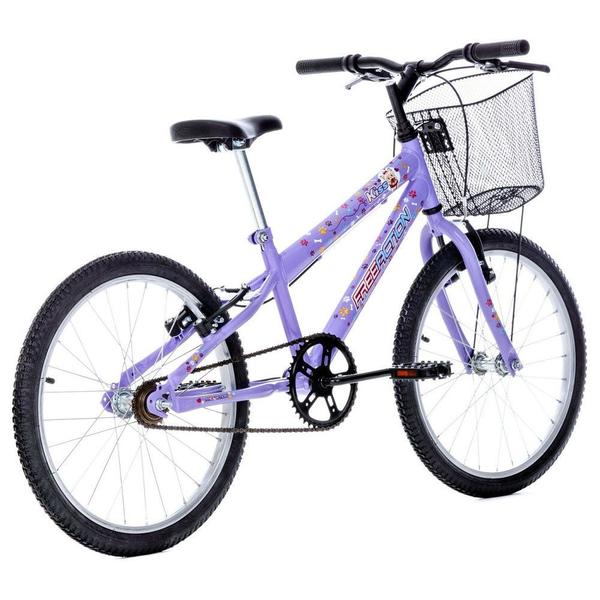 Bicicleta Infantil Kiss Com Cesta Aro 20 Free Action Imagem de Bicicleta Infantil Kiss Com Cesta Aro 20 Free Action