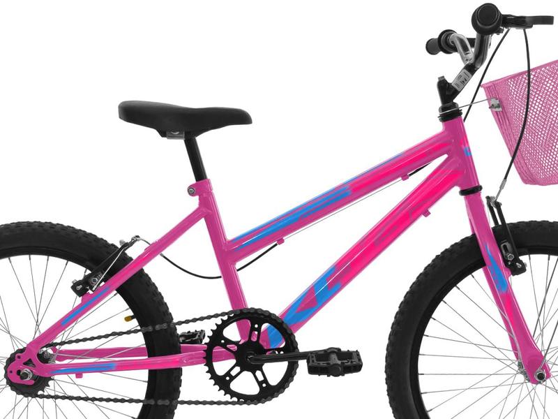 Imagem de Bicicleta Infantil KOG Feminina Aro 20 Colorida com Cestinha