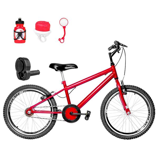 Imagem de Bicicleta Infantil Masculina Aro 20 Aero + Kit Passeio e Acelerador