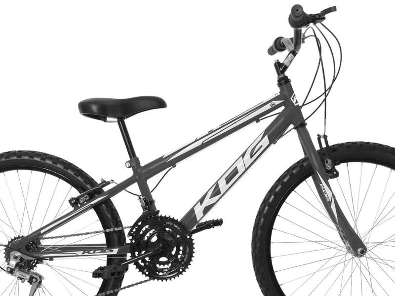 Imagem de Bicicleta Infantil Masculina Aro 24 KOG Alumínio 18 Velcidades Freio V-Brake