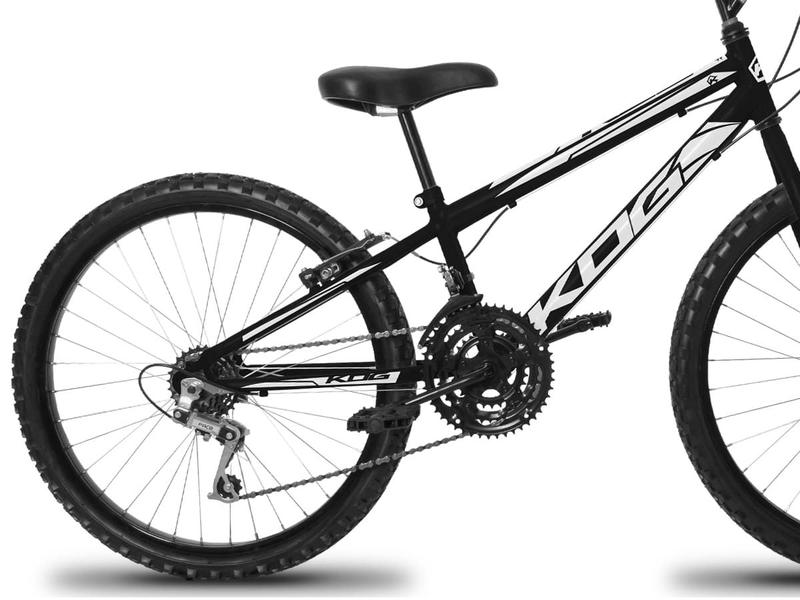 Imagem de Bicicleta Infantil Masculina Aro 24 KOG Alumínio 18 Velcidades Freio V-Brake