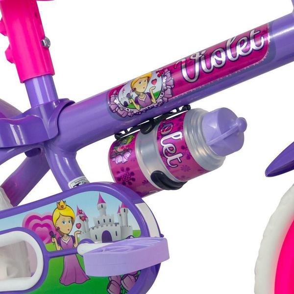 Imagem de Bicicleta Infantil Menina Aro 12 Violet - Nathor - Pink