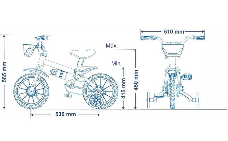 Imagem de Bicicleta Infantil Nathor Aro 12 com Rodinhas