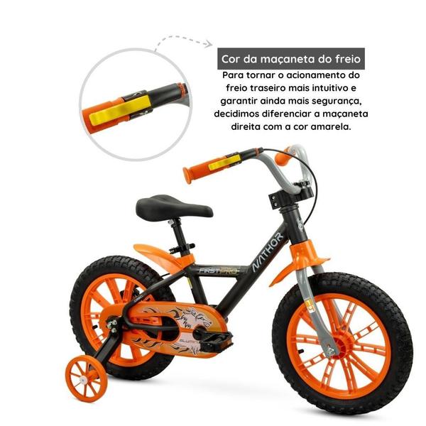 Imagem de Bicicleta Infantil Nathor Aro 14 First Pro Masculina 3 Preto