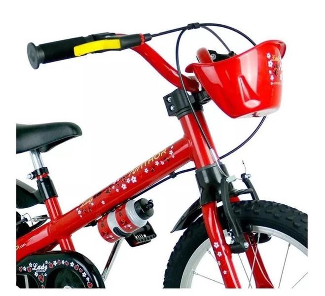 Imagem de Bicicleta Infantil Nathor Aro 16 Bella Vermelha Feminina