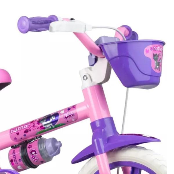 Imagem de Bicicleta Infantil Nathor Cat Menina 2-5 Anos + Capacete