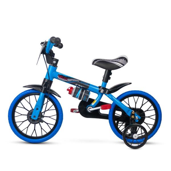 Imagem de Bicicleta Infantil Nathor Veloz Aro 12 Azul Com Rodinhas