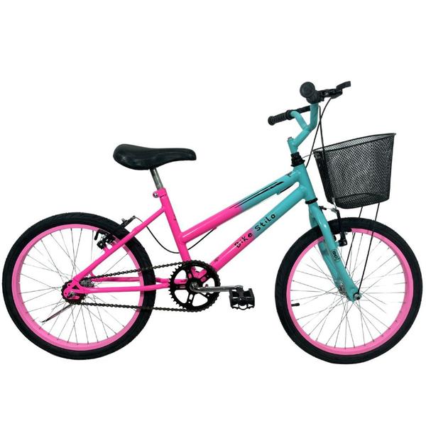 Imagem de Bicicleta Infantil Passeio Aro 20 Cesta Feminina Tifany/Rosa