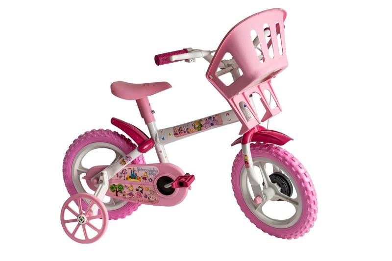 Bicicleta Infantil Princesinhas Aro 12 Styll Baby para menina rosa princesa Bicicleta Infantil Princesinhas Aro 12 Styll Baby para menina rosa princesa
