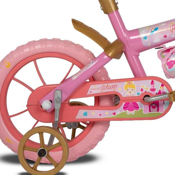 Imagem de Bicicleta Infantil Princy Aro 12 Rosa E Dourado - Verden