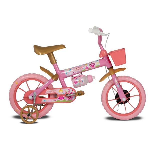 Imagem de Bicicleta Infantil Princy Aro 12 Rosa E Dourado - Verden