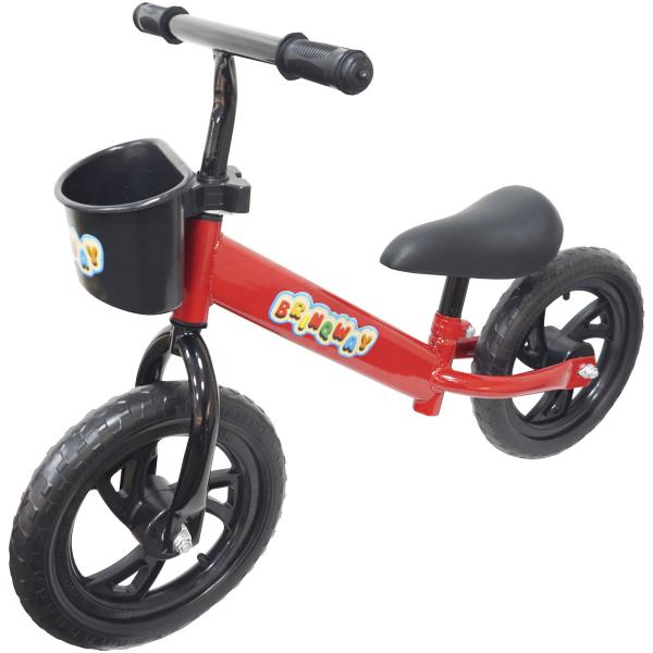 Imagem de Bicicleta Infantil Sem Pedal Balance Equilibrio Aro 12 Criança Pneu Eva Vermelha Importway BW152VM