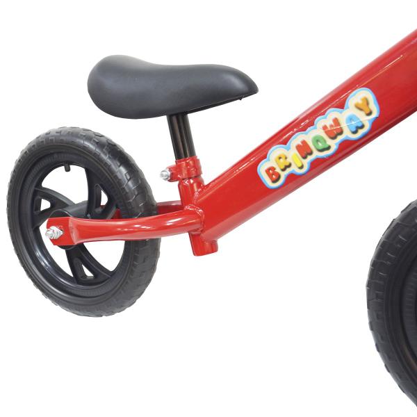 Imagem de Bicicleta Infantil Sem Pedal Balance Equilibrio Aro 12 Criança Pneu Eva Vermelha Importway BW152VM