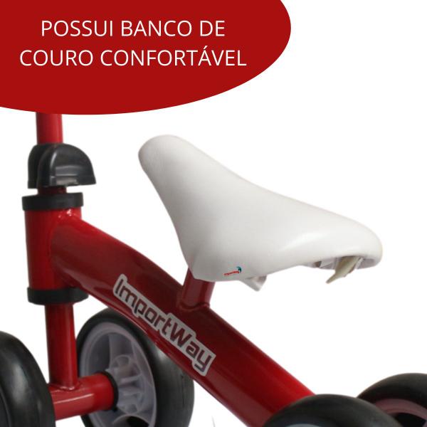 Imagem de Bicicleta Infantil Sem Pedal Equilíbrio 4 Rodas - Cores C/ Inmetro Bike Balance