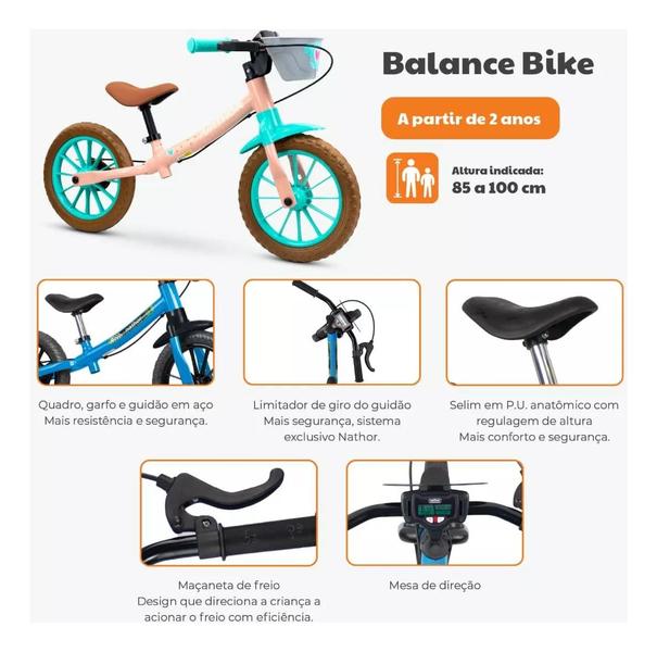 Imagem de Bicicleta Infantil Sem Pedal Equilíbrio Balance  Aro 12 Bike Love 