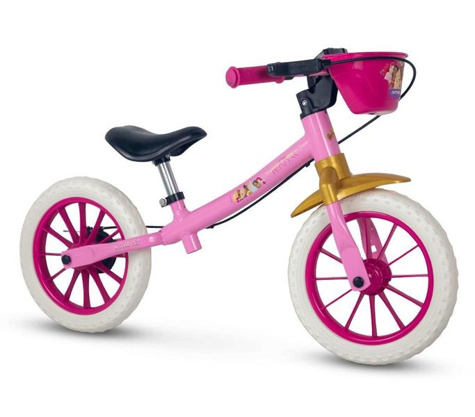 Imagem de Bicicleta Infantil Sem Pedal Equilíbrio Balance Princesas Nathor