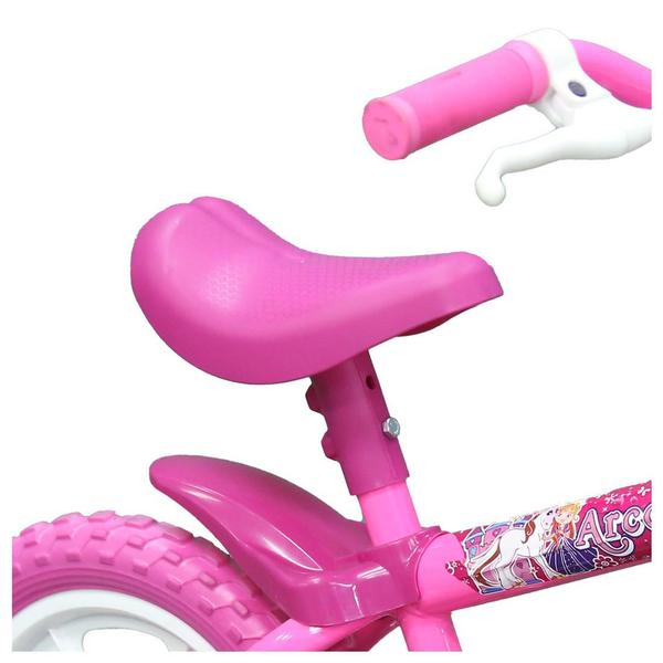 Imagem de Bicicleta Infantil Track E Bikes Aro 12 com Cestinha Rodas de Apoio Lateral Cobre Corrente Arco Iris