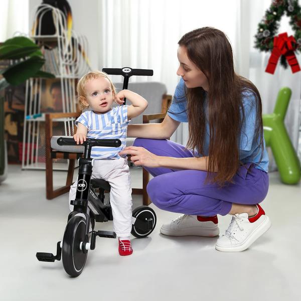 Imagem de Bicicleta infantil Tricycle XJD 7 em 1 com alça de pressão de 1 a 3 anos