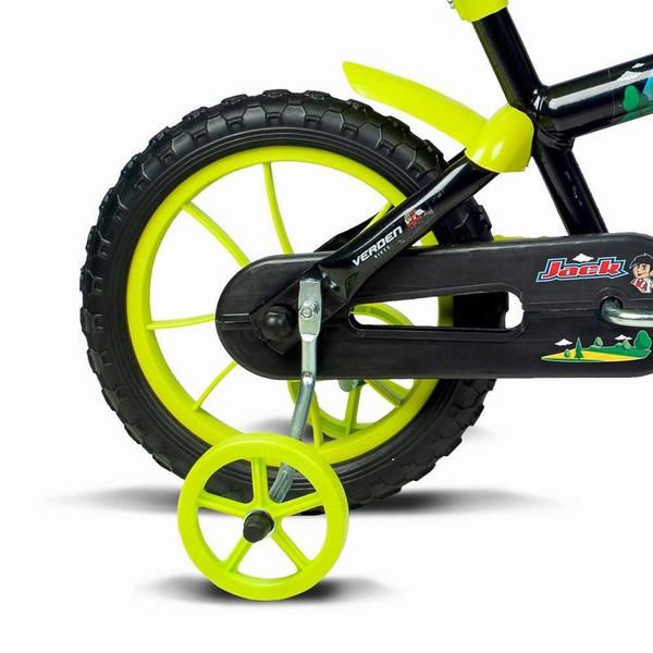 Imagem de Bicicleta Infantil Verden Jack Aro 12 - Preto e Verde Limão