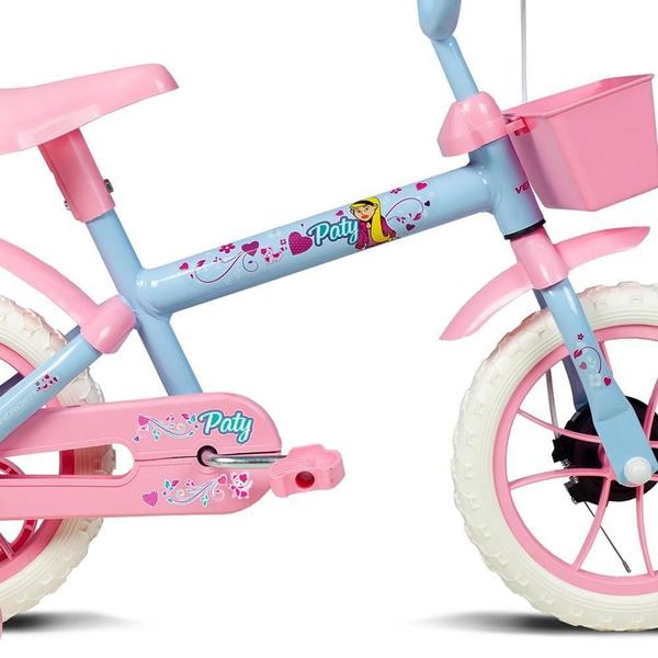 Imagem de Bicicleta Infantil Verden Paty Aro 12 - Azul Bebe e Rosa