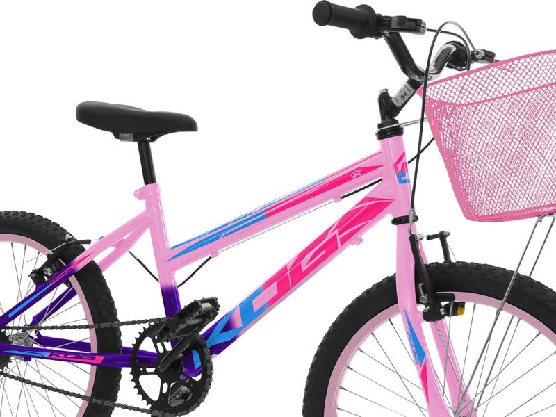 Imagem de Bicicleta KOG Infantil Aro 20 Feminina V-Brake Cestinha