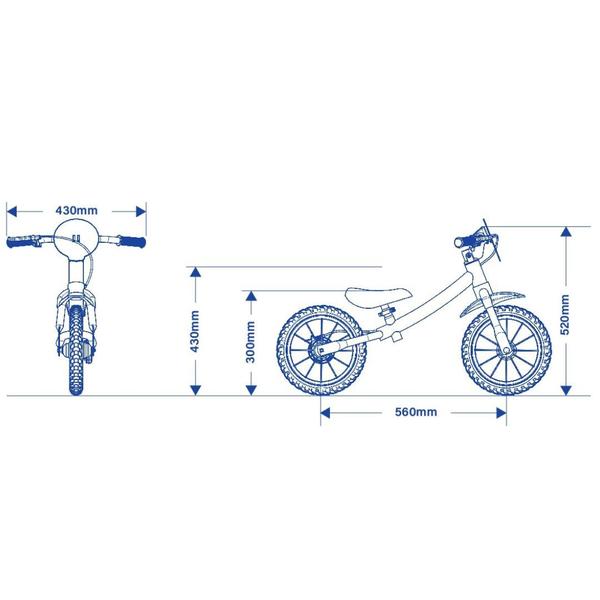 Imagem de Bicicleta Masculina Dinossauro Azul Sem Pedal Balance