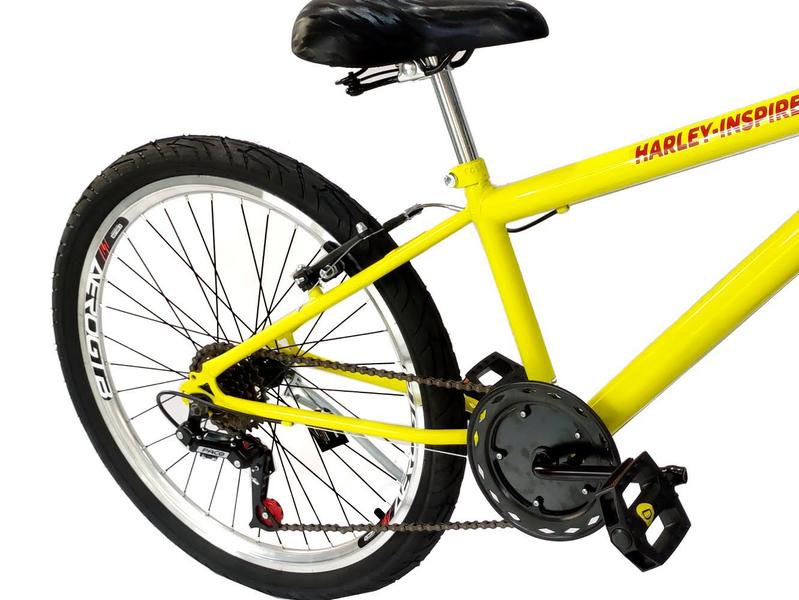 Imagem de Bicicleta masculino aro 26 tipo bmx 6 marchas aero amarelo