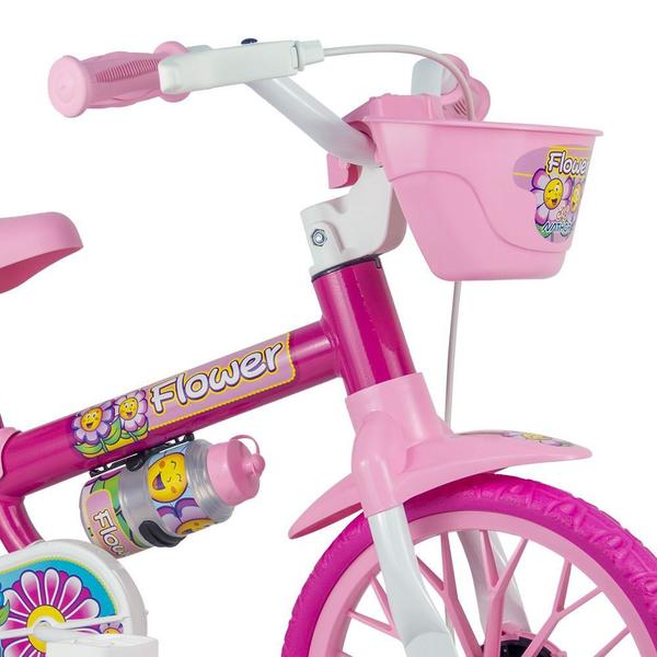 Imagem de Bicicleta Menina Infantil Flower Nathor 3 Anos