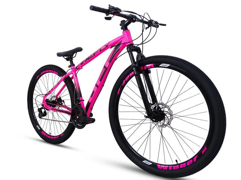 Imagem de Bicicleta mountain bike aro 29 off firefly 24 marchas rosa tam.21