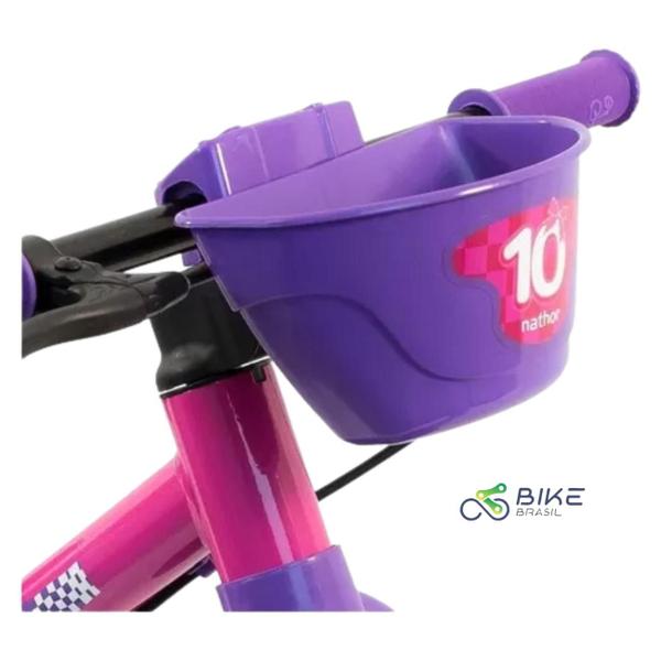 Imagem de Bicicleta nathor aro 12 balance feminina rosa com lilas equilibrio sem pedal