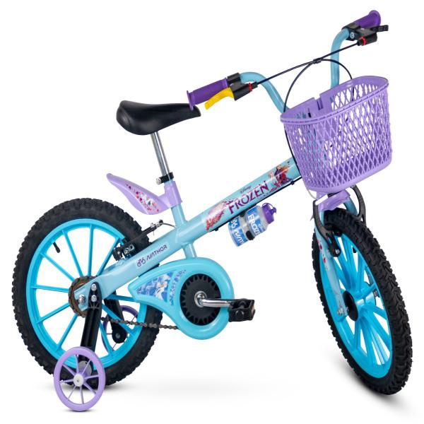 Imagem de Bicicleta Nathor Aro 16 Infantil Disney Frozen Com Rodinha