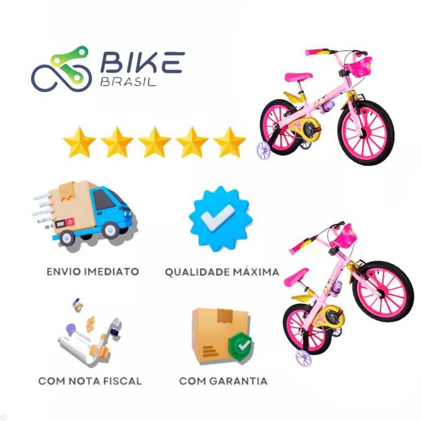 Imagem de Bicicleta nathor aro 16 princesas rso/amar