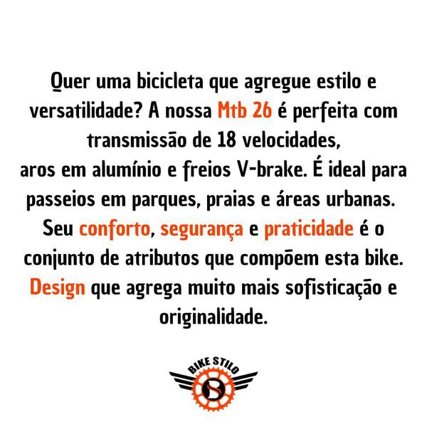 Imagem de Bicicleta Passeio 18 Marchas Aro 26 Masculina Vermelho