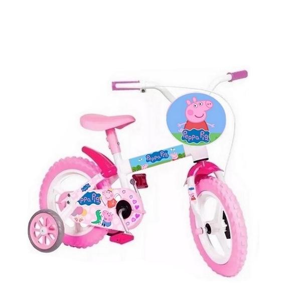 Imagem de Bicicleta Peppa Pig Aro 12 Infantil Feminina Com 8 Itens