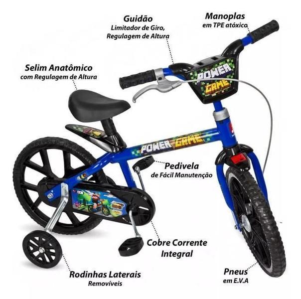 Imagem de Bicicleta Power Game Aro 14 - Bandeirante