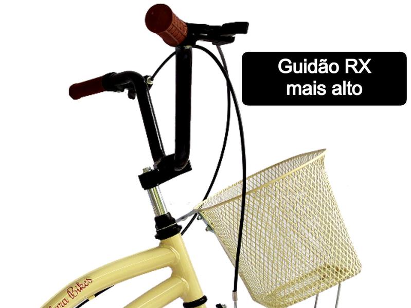 Imagem de Bicicleta retrô feminina aro 26 com cesta sem marcha tiffany