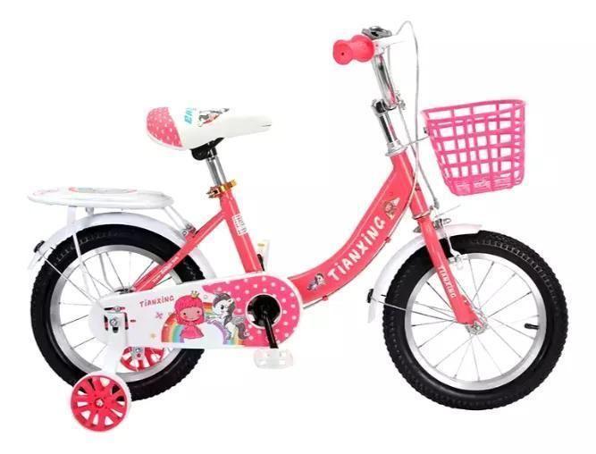 Imagem de Bicicleta Rosa Com Cestinha Aro 18