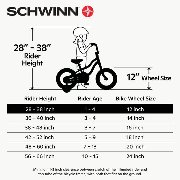 Imagem de Bicicleta Schwinn Koen & Elm Balance de 12 polegadas com rodas de treinamento