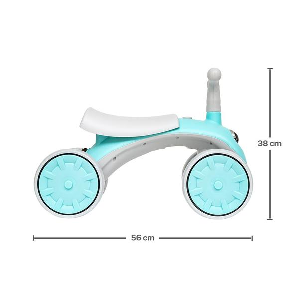 Imagem de Bicicleta Scooter de Equilíbrio 4 Rodas Branco e Azul Buba 18032