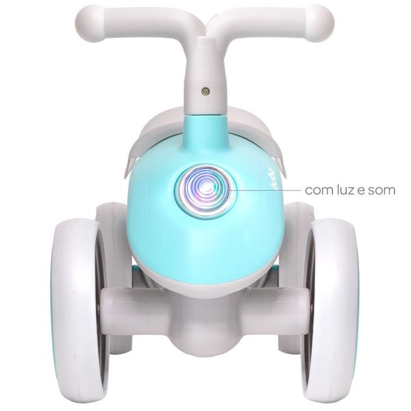 Imagem de Bicicleta Scooter de Equilíbrio 4 Rodas Branco e Azul Buba 18032