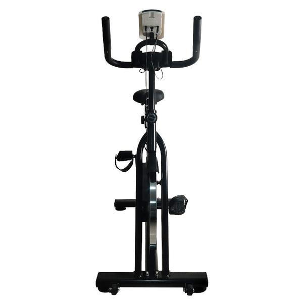 Imagem de  Bicicleta Spinning Ergométrica 13 Kg Preta e Amarela Roda de Inercia até 130kg Mecânica Desempenho e Estilo para Seus Treinos Potência em Movimento